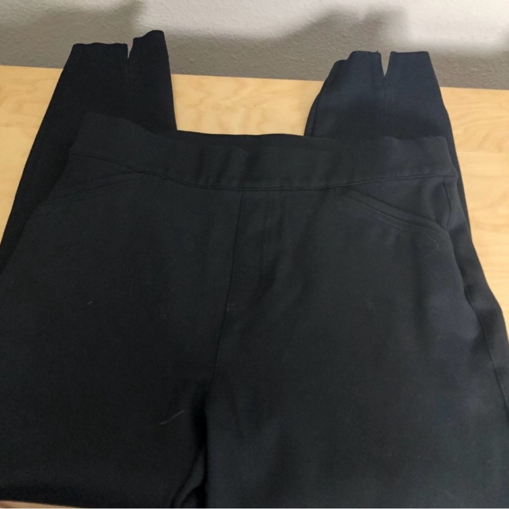 SPANX Back-Seam Skinny Ponte Pants Black Size L Smoothing Pull-On - Picture 3 of 9